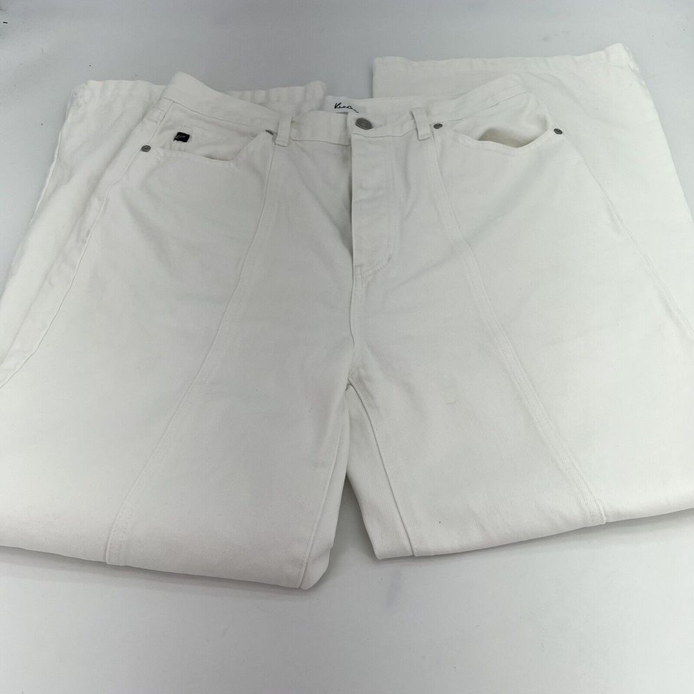 KanCan White Wide Leg Flare Jeans
